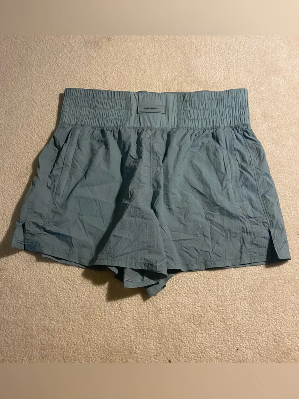 Lululemon Lightweight Super High Rise Training Shorts Green Size 12 Boxing Style